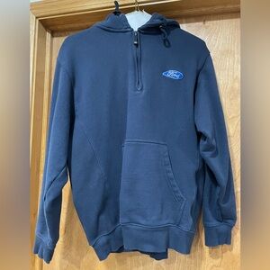 Men’s WearGuard Size L Ford Logo Heavyweight Navy Blue Hoodie